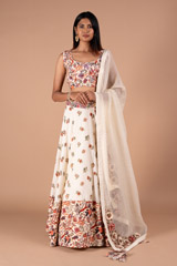 Ivory Embroidered Lehenga99 video